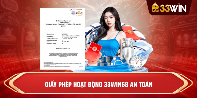 Giấy Phép Hoạt Động 33win68 an toàn